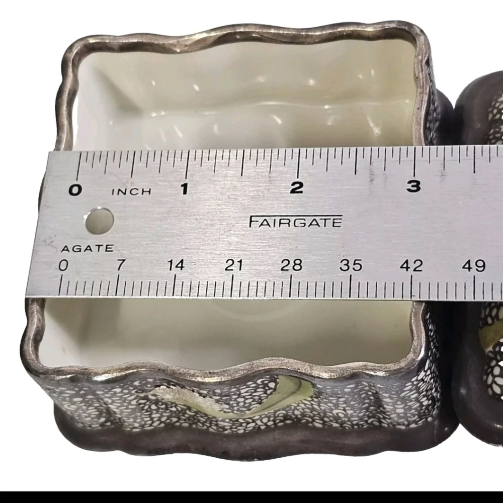Rosenthal Bahnhof Selb Germany Handgemalt Porcelain Floral Jewelry Trinket Box